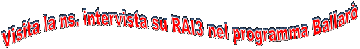 Visita la ns. intervista su RAI3 nel programma Ballar